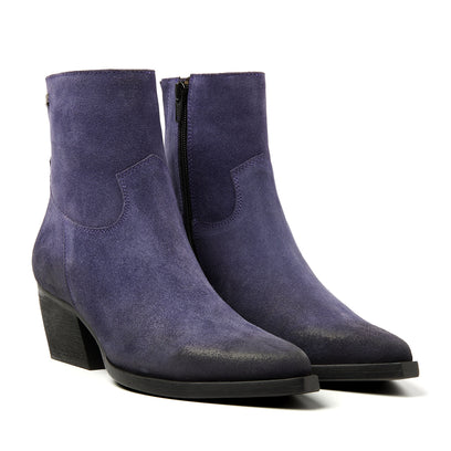 Alix Dames Enkellaarsjes Suede Purple