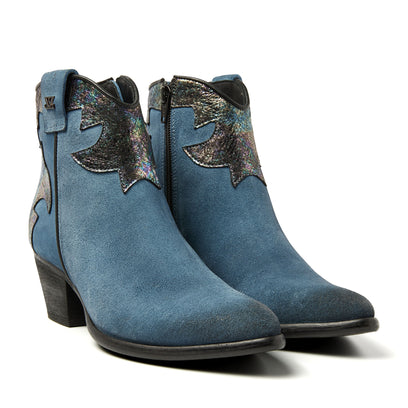 Arletta Dames Enkellaarsjes Suede Jeans