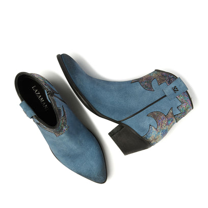 Arletta Dames Enkellaarsjes Suede Jeans