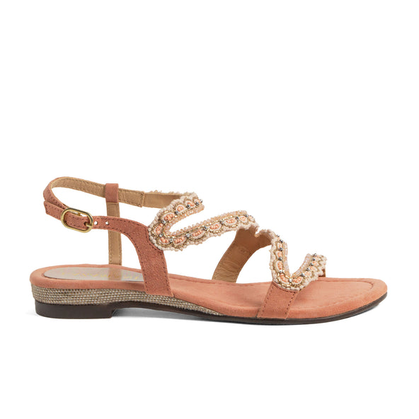Camila Dames Sandalen Suede Papaya Camila Dames Sandalen Suede Papaya