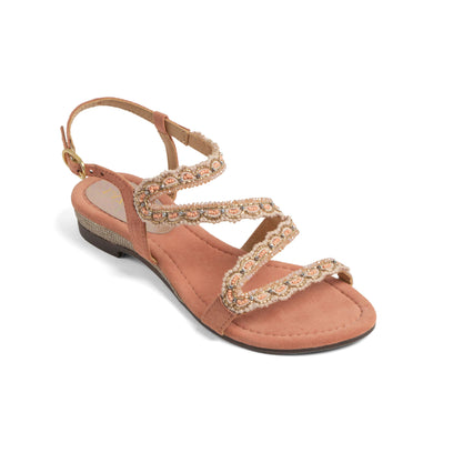 Camila Dames Sandalen Suede Papaya