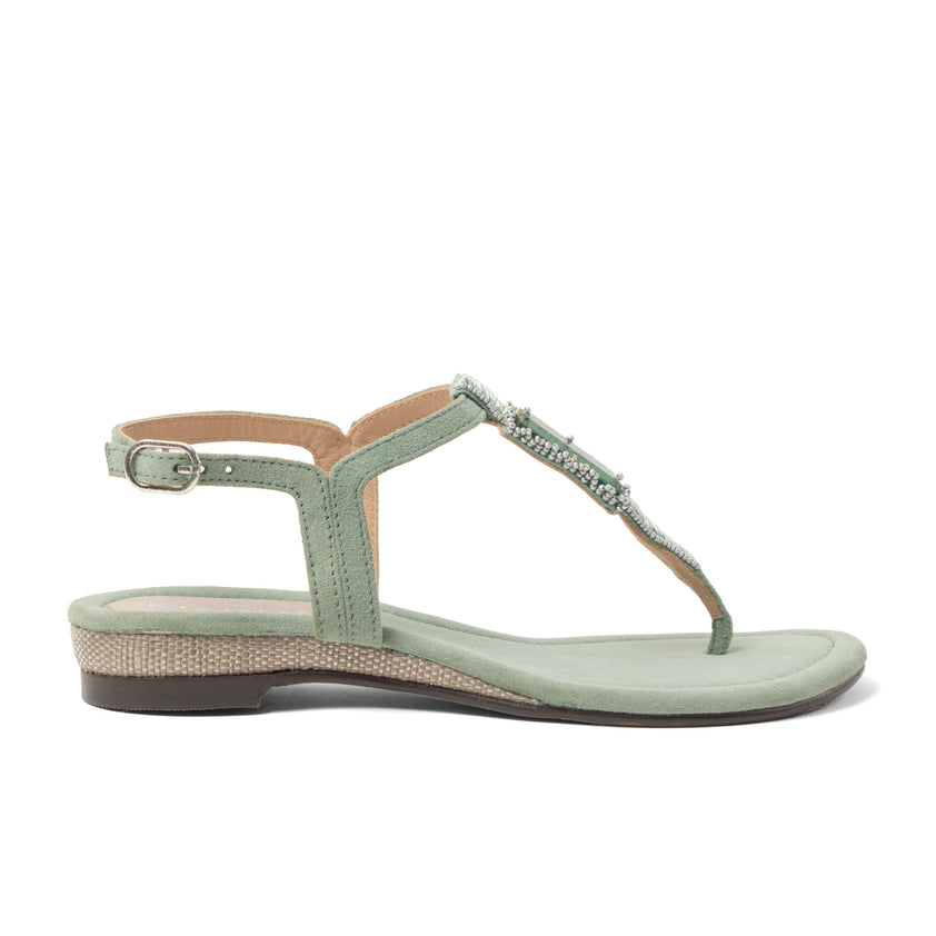 Brienda Dames Sandalen Suede Sage