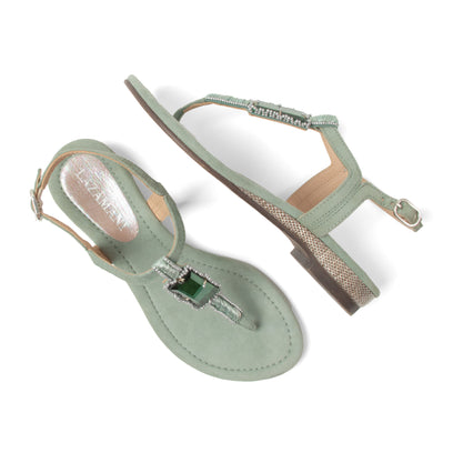 Brienda Dames Sandalen Suede Sage