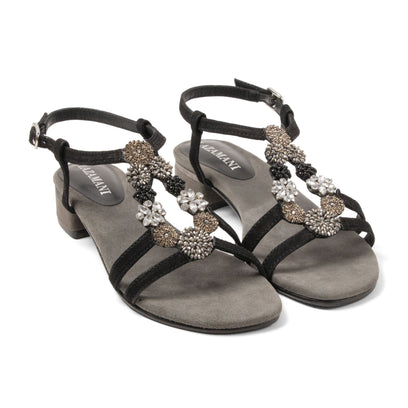 Estralla Dames Sandalen Suede Black