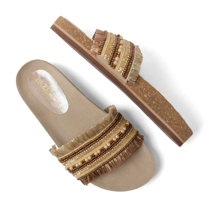 Florita Dames Slippers Biscuit