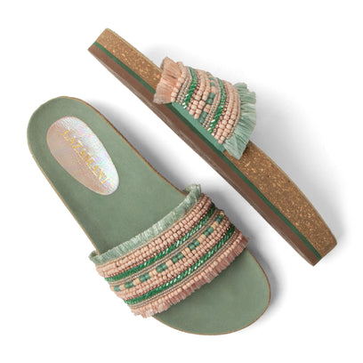 Florita Dames Slippers Sage