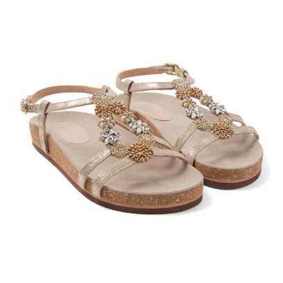 Fonda Dames Sandalen Leer Biscuit