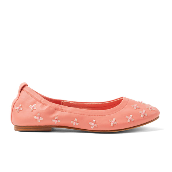 Gracia Dames Ballerina’s Leer Coral Gracia Dames Ballerina’s Leer Coral