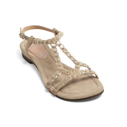 Izarra Dames Sandalen Suede Biscuit