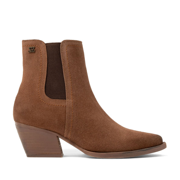 Annie Dames Enkellaarsjes Suede Tan Annie Dames Enkellaarsjes Suede Tan