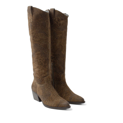 Adaline Dames Laarzen Suede Khaki