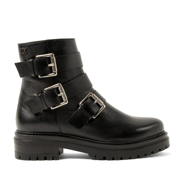 Reina Dames Biker Boots Leer Black Reina Dames Biker Boots Leer Black