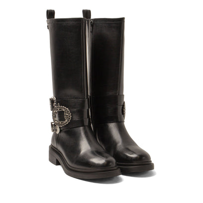 Clover Dames Laarzen Leer Black