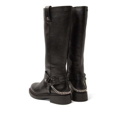 Leslie Dames Laarzen Leer Black