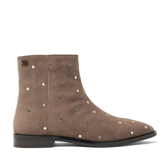 Dana Dames Enkellaarsjes Suede Taupe Dana Dames Enkellaarsjes Suede Taupe