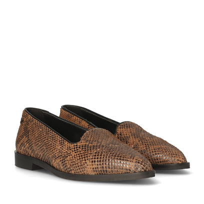 Flora Dames Ballerina Flats Leer Biscuit