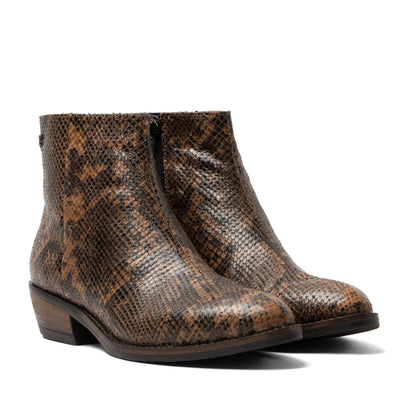 Beverly Dames Enkellaarsjes Leer Biscuit