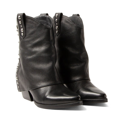 Yara Dames Sleeve Boots Leer Black
