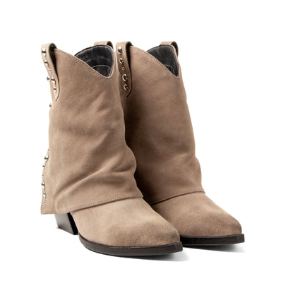 Yara Dames Sleeve Boots Suede Fango