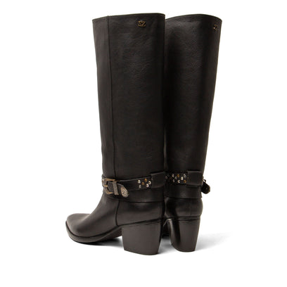 Jet Dames Laarzen Leer Black
