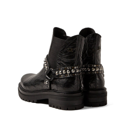 Jagger Dames Chelsea Boots Leer Black