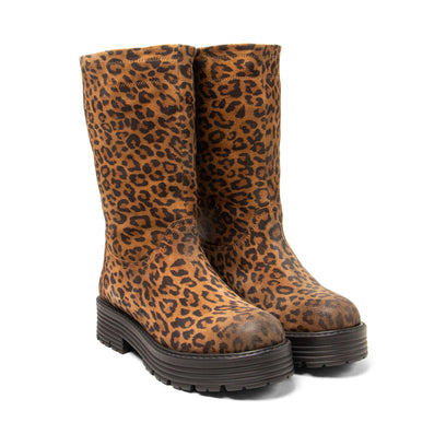 Jacky Dames Boots Suede Tan/Leo
