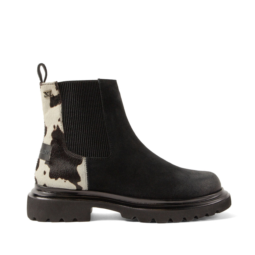Haidy Dames Boots Suede Black/White