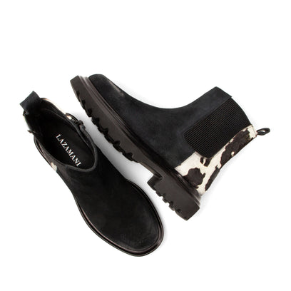 Haidy Dames Boots Suede Black/White