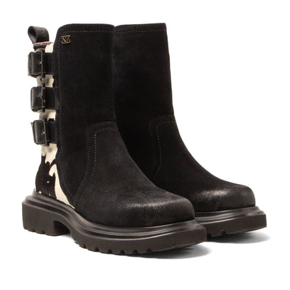 Maddy Dames Boots Suede Black/White