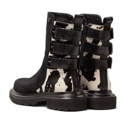 Maddy Dames Boots Suede Black/White