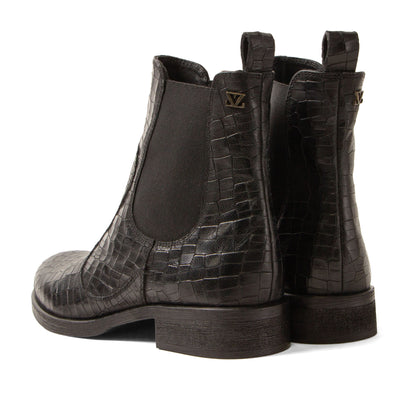 Marij Dames Chelsea Boots Leer Black