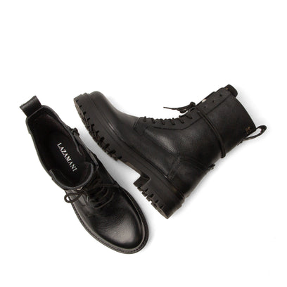Jessie Dames Veterboots Leer Black