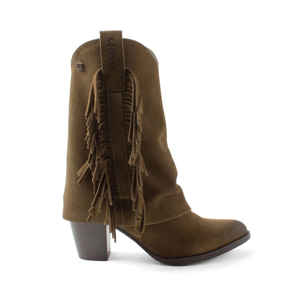 Emi Dames Laarzen Suede Khaki Emi Dames Laarzen Suede Khaki
