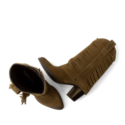 Emi Dames Laarzen Suede Khaki