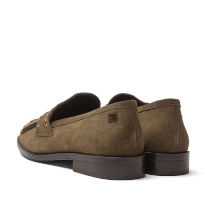 Suus Dames Loafers Suede Khaki