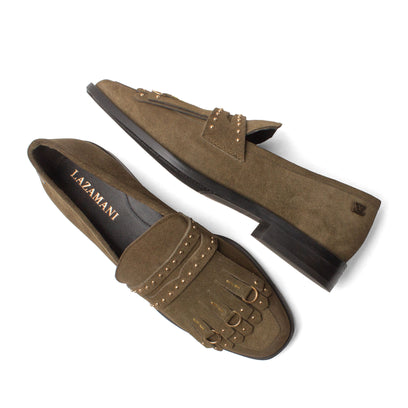 Suus Dames Loafers Suede Khaki