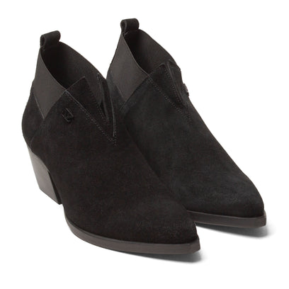 Britt Dames Enkellaarsjes Suede Black