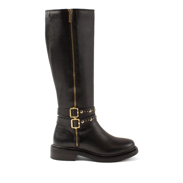 Emma Dames Laarzen Leer Black Emma Dames Laarzen Leer Black