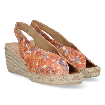 Laila-LL Dames Espadrilles Leer Multi