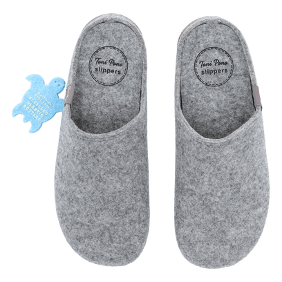 Mona-FR Dames Pantoffels Gerecycled Vilt Gris