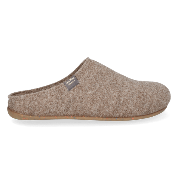 Mona-FR Dames Pantoffels Gerecycled Vilt Taupe Mona-FR Dames Pantoffels Gerecycled Vilt Taupe