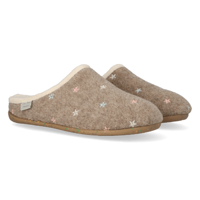Mona-FT Dames Pantoffels Taupe