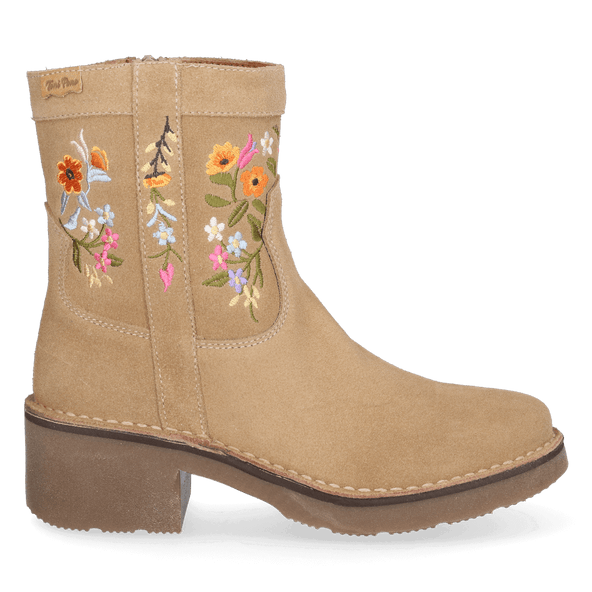 Monells Dames Boots Suede Beige Monells Dames Boots Suede Beige