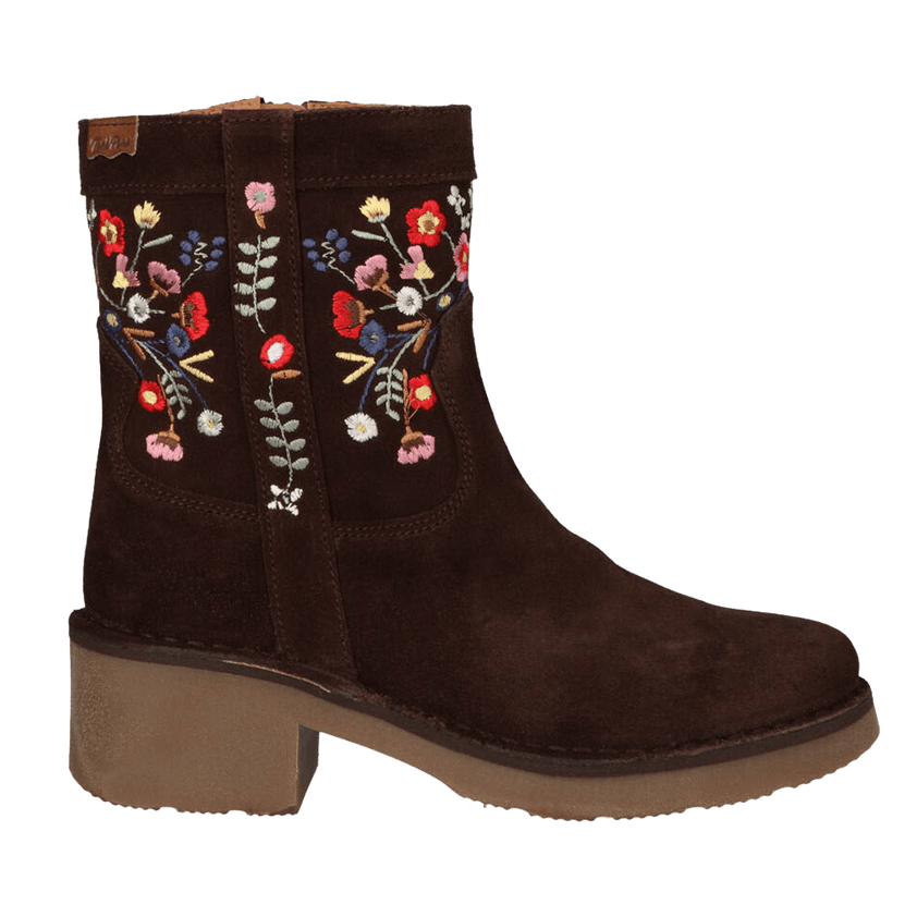 Monells Dames Boots Suede Marro