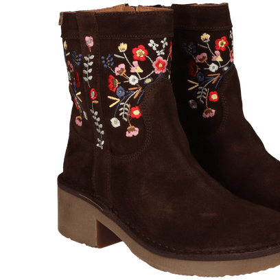 Monells Dames Boots Suede Marro