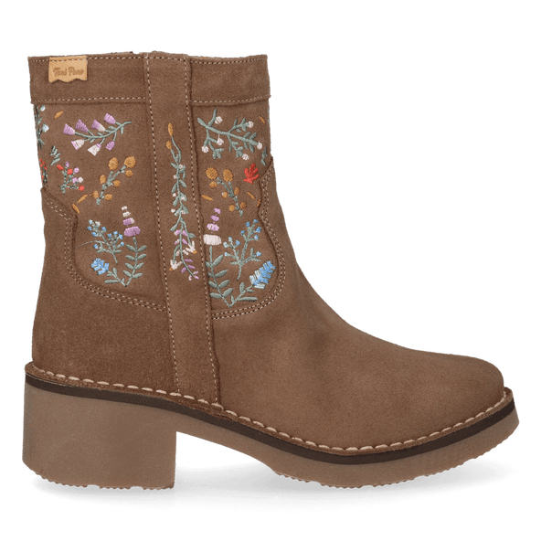 Monells Dames Boots Suede Taupe Monells Dames Boots Suede Taupe