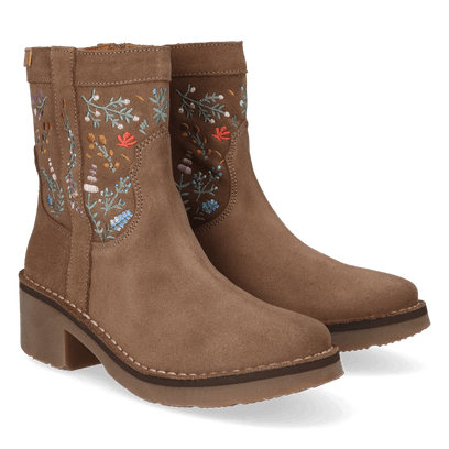 Monells Dames Boots Suede Taupe
