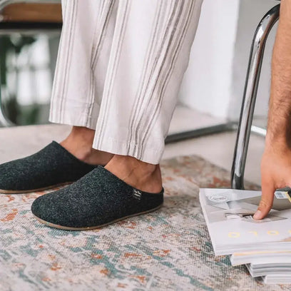 Neo-FR Heren Pantoffels Gerecycled Vilt Negre