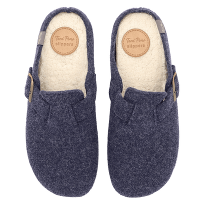 Norton-FP Heren Pantoffels Vilt Blau