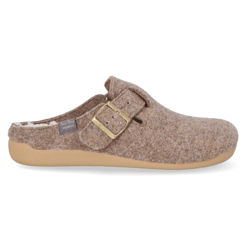 Norton-FP Heren Pantoffels Vilt Taupe